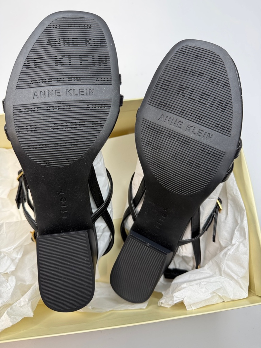Anne Klein Women's Mackenzie Strappy Buckle Block Heel Dress Sandals- Size 6.5 - Picture 9 of 10